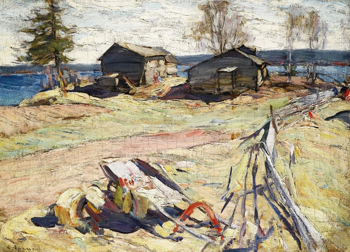 "Pictură. Peisaj. Rural" by Abram Efimovich Arkhipov