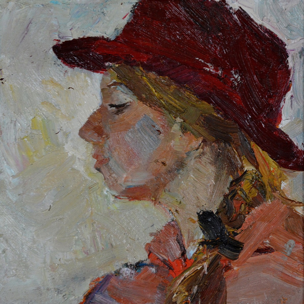 "Painting. Etude. Portrait. Long term" by Pavel Grosu, 300x300mm, oil on canvas