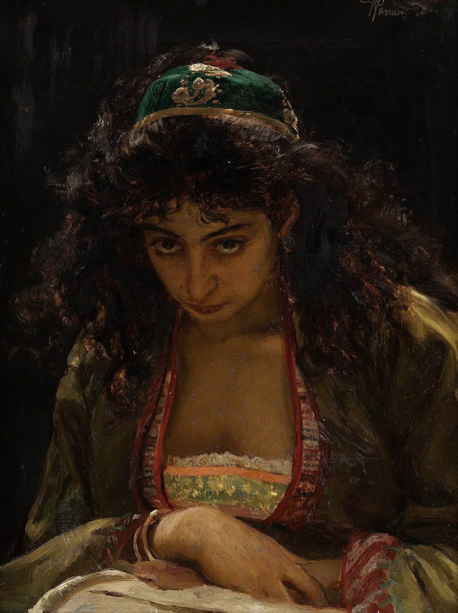 "Pictură. Portret" by Ilya Efimovich Repin, ulei pe pânză