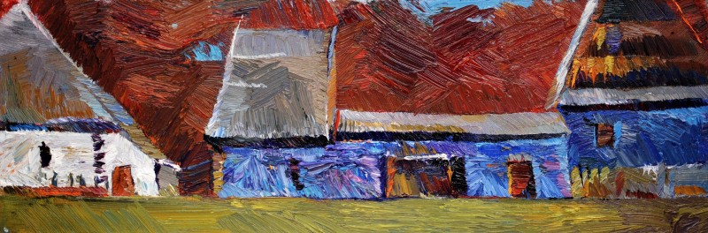 "Painting. Pleinair. Pleinair romania" by Doina Mîndrean, oil on canvas