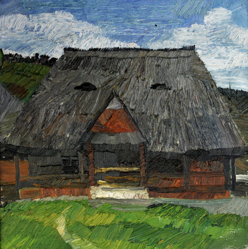 "Căsuță. Baia Mare" by Иулиа Стратан, 2010, 300x300mm, масло / холст