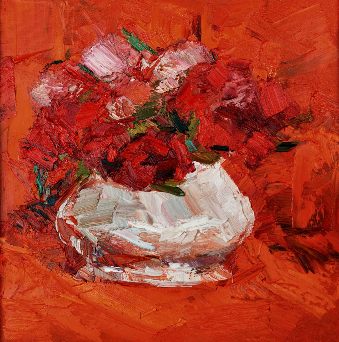 "Studiu. Flori" by Алиса Бивол, 2016, 300x300mm, масло / холст