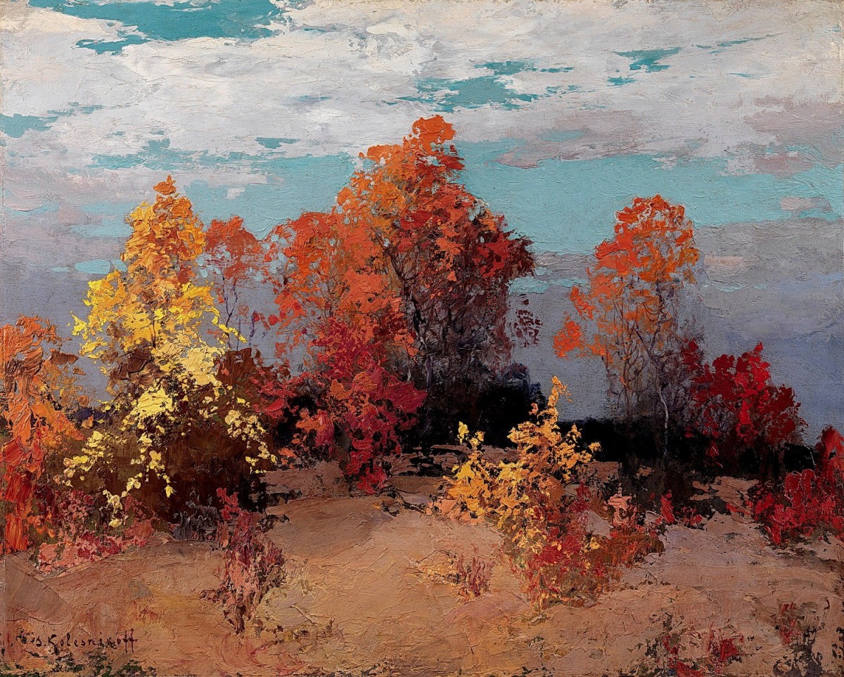 "Painting. Landscape" by Stepan Fedorovitch Kolesnikoff
