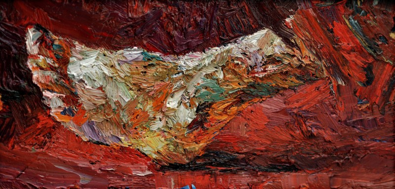 "Painting. Etude. Gypsum, head, hands, feet. Long term" by Ștefan Mocanu, 200x400mm, oil on canvas