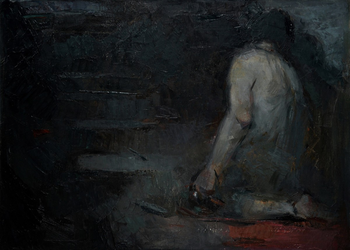 "Compoziție. Nud" by Alexandru Untilov, 2014, 500x700mm, ulei pe pânză
