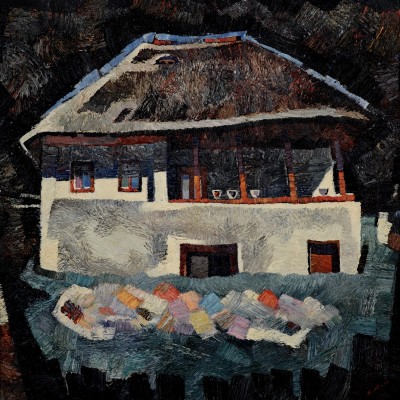 "Motiv. Maramureș" by Anatol Ghimpu, 2002, 680x680mm, ulei pe pânză