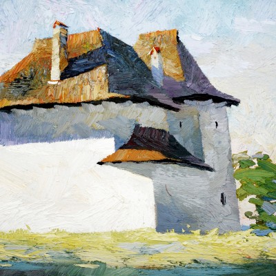 "Râmnicu-Vâlcea" by Anatol Ghimpu, ulei pe pânză