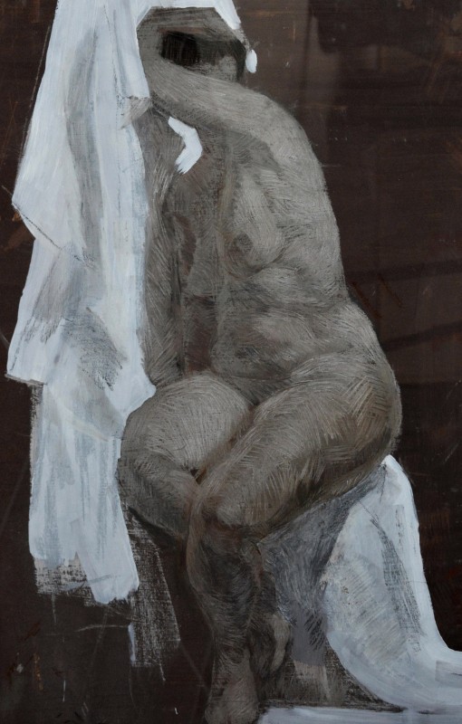 "Nud" by Alexandra Clapatiuc, 2013, 600x400mm, Russian sauce on paper