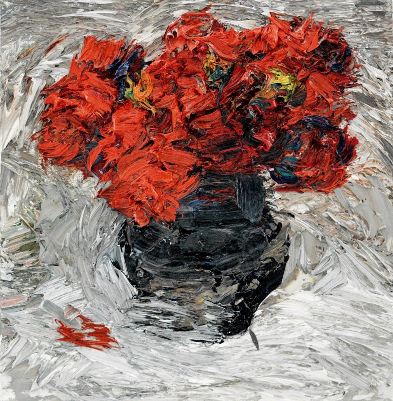 "Studiu. Natură statică cu flori" by Ioan Postică, 2013, oil on canvas