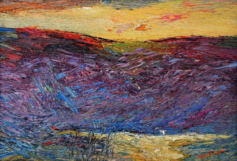 "Butuceni" by Anatol Ghimpu, 1996, 220x330mm, oil on canvas