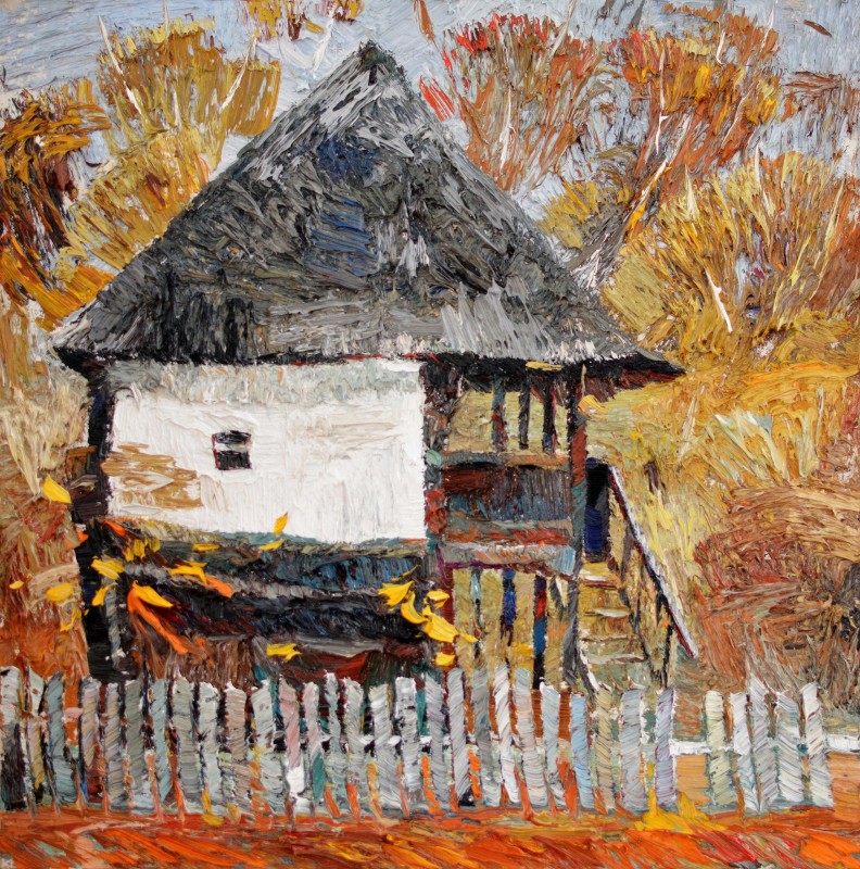 "Живопись. Пленэр. Продолжительный" by Штефан Моcану, 520x520mm, масло / холст