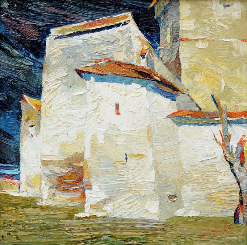 "Etude. Dealu Frumos" by Anatol Ghimpu, 2912, 300x300mm, oil on canvas