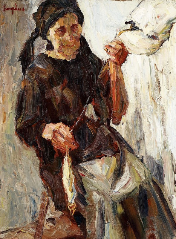 "Pictură. Figură / semifigură" by Rudolf Schweitzer-Cumpăna