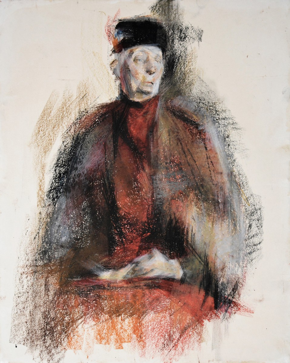 "Sketch. Semi-figure" by Ion Golubei, 2016, 500x400mm, pastel on paper
