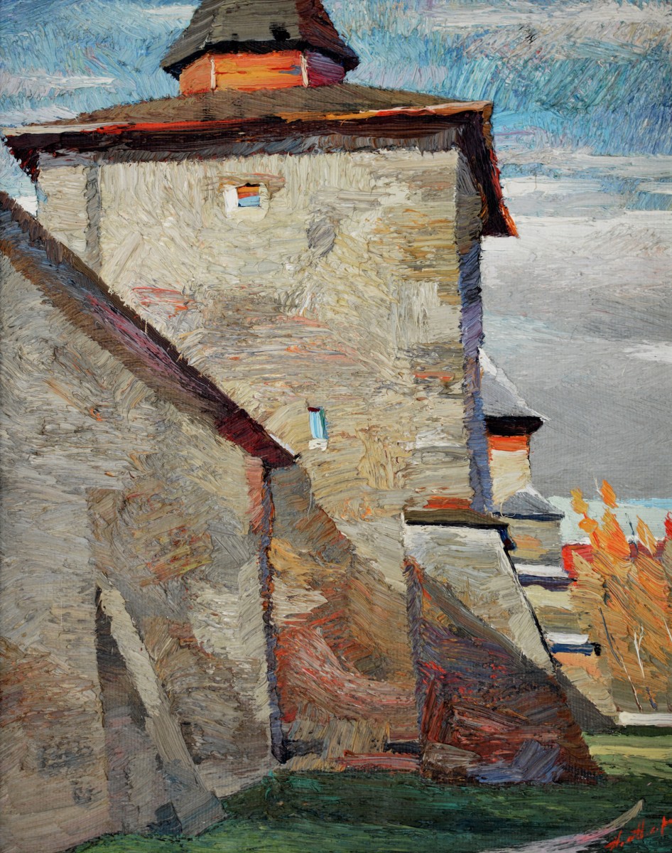 "Монастырь Сучевица" by Анатол Гимпу, 2002, 520x420mm, масло / холст