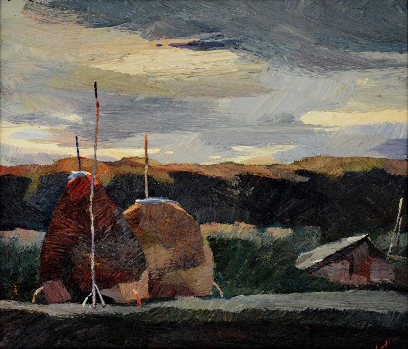 "Etude. Moldovița" by Anatol Ghimpu, 2002, 520x600mm, oil on canvas