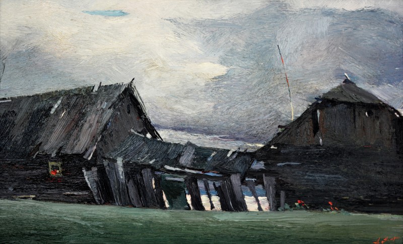 "Etude. Ciumârla" by Anatol Ghimpu, 1999, 420x680mm, oil on canvas