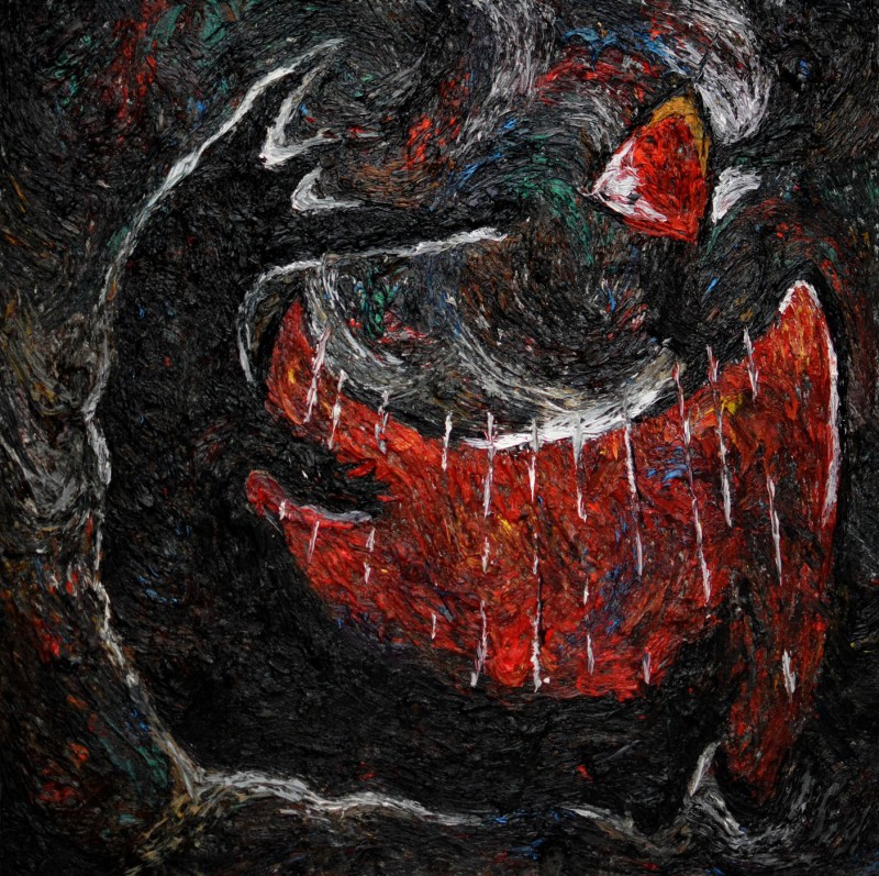 "Compoziție" by Cristina Demian, 2016, 600x600mm, oil on canvas