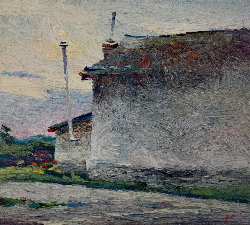 "Пейзаж" by Анатол Гимпу, 1999, 400x440mm, масло / холст