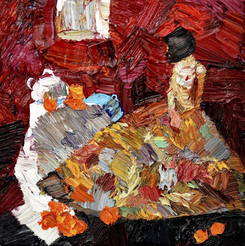 "Painting. Etude. Figure. Long term" by Ioan Postică, 200x200mm, oil on canvas