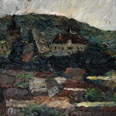 "Motiv. Sighișoara" by Alexandra Clapatiuc, 2008, 200x250mm, oil on canvas