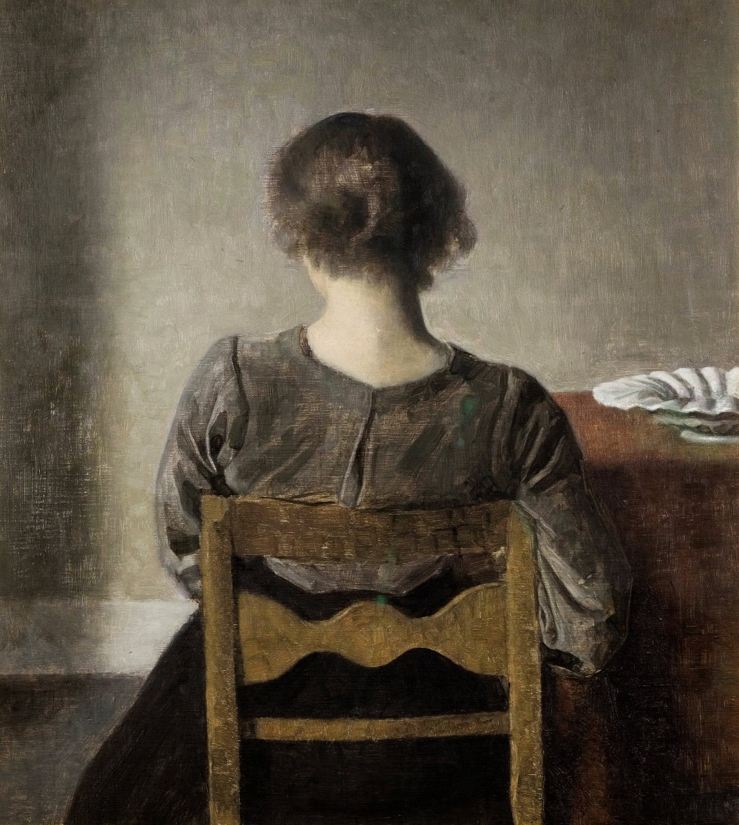 "Composition. Figure" by Vilhelm Hammershøi