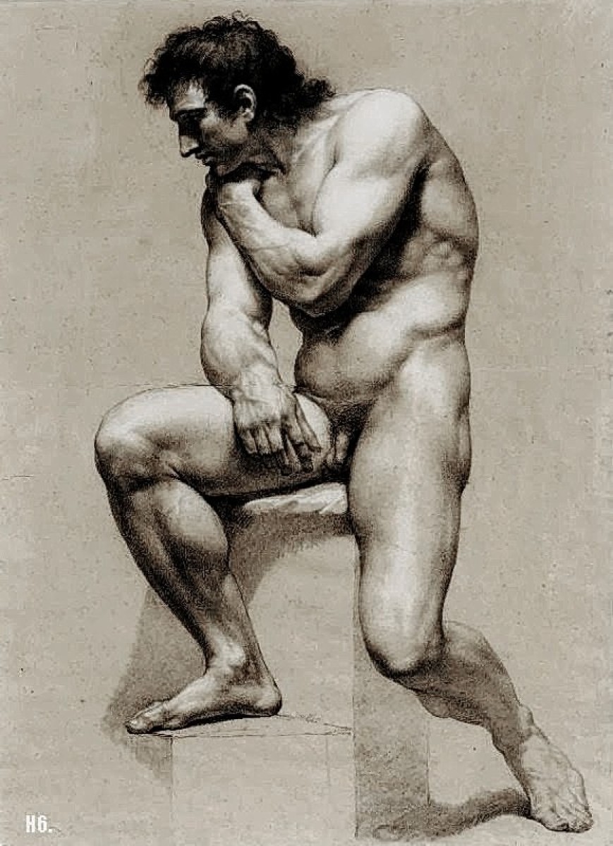 "Drawing. Nude" by Jacques Réattu