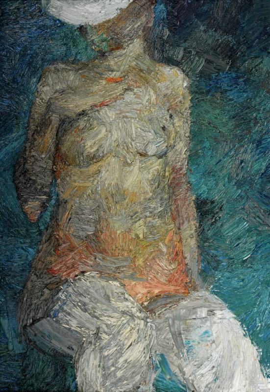 "Полу-обнаженка" by Ион Голубей, 2015, 600x420mm, масло / холст