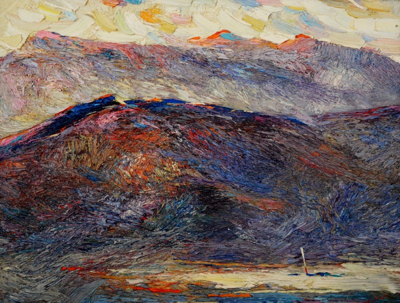 "Nebedag" by Anatol Ghimpu, 2000, 520x680mm, ulei pe pânză