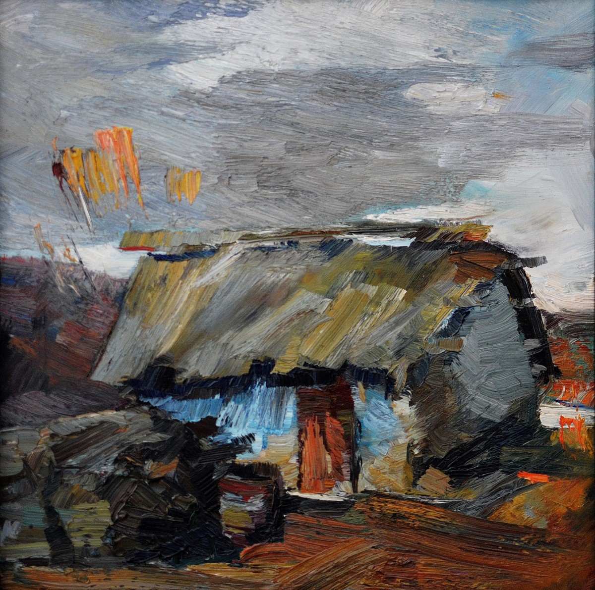 "Motiv. Butuceni" by Ion Popa, 2006, 420x420mm, масло / холст