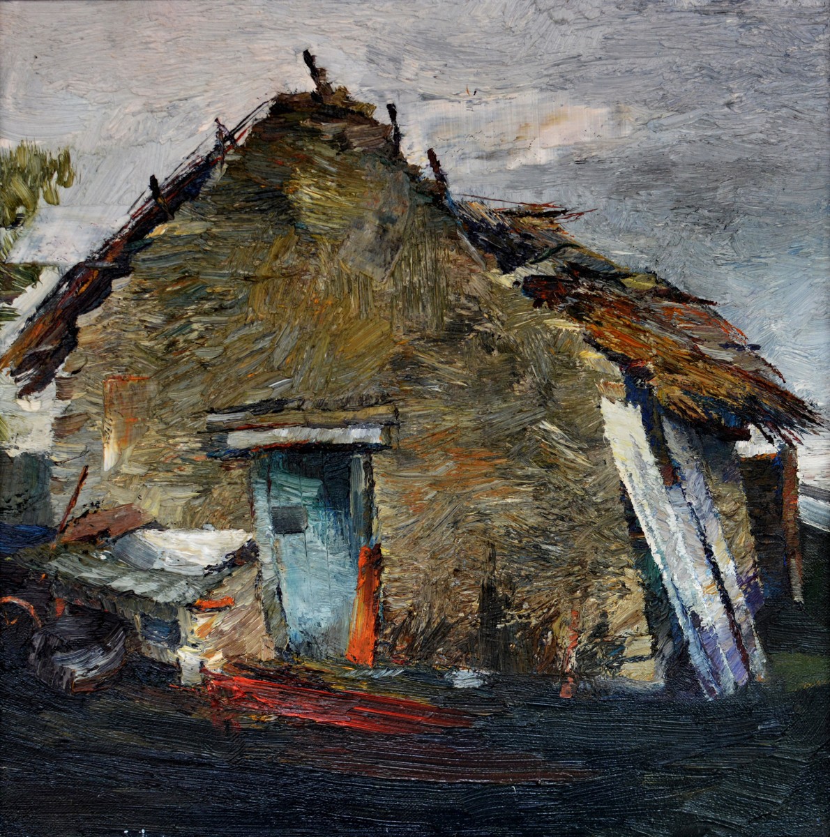 "Motiv. Butuceni" by Pavel Grosu, 2009, 420x420mm, oil on canvas