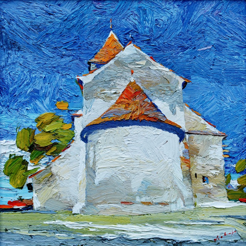 "Toarcla" by Anatol Ghimpu, 2018, 420x420mm, oil on canvas