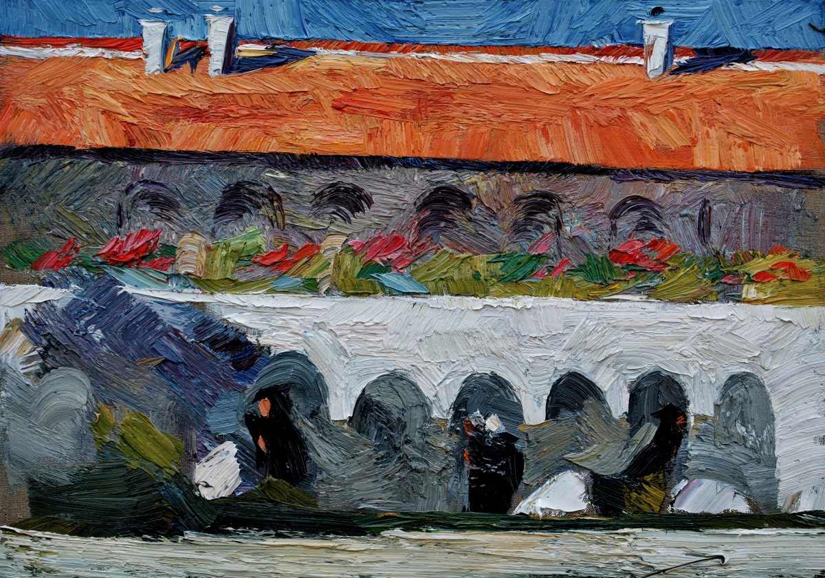 "Pictură. Pleinair. Pleinair România" by Carolina Leagul, ulei pe pânză