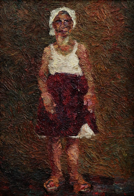 "Figure" by Nicoleta Stati, 2001, 1000x680mm, ulei pe pânză