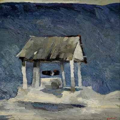 "Butuceni" by Anatol Ghimpu, 1998, 400x400mm, ulei pe pânză