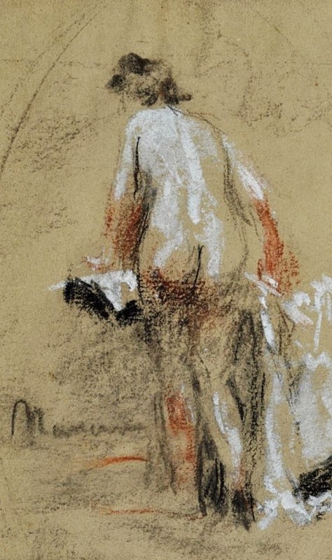 "Drawing. Nude" by Antonio Mancini