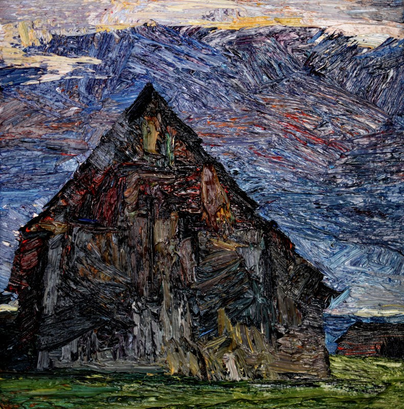 "Motiv. Transilvania" by Natalia Fostica, 2018, 300x300mm, ulei pe pânză