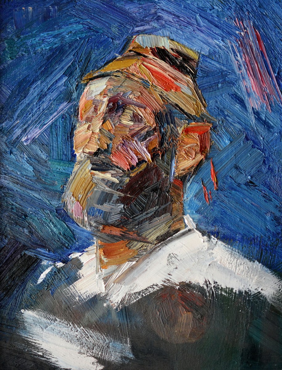 "Studiu. Portret" by Doina Mîndrean, 2016, 420x420mm, oil on canvas