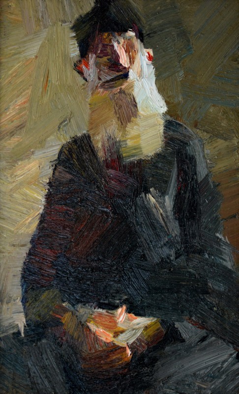 "Живопись. Этюд. Фигура / полуфигура. Продолжительный" by Санда Cебан, 400x250mm, масло / холст