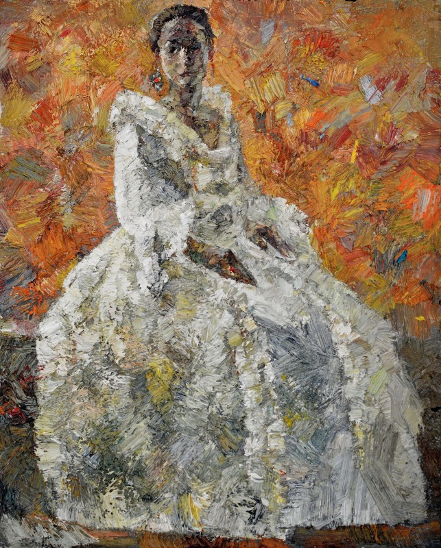 "Painting. Figure. Long term" by Nina Apostol, 840x680mm, oil on canvas