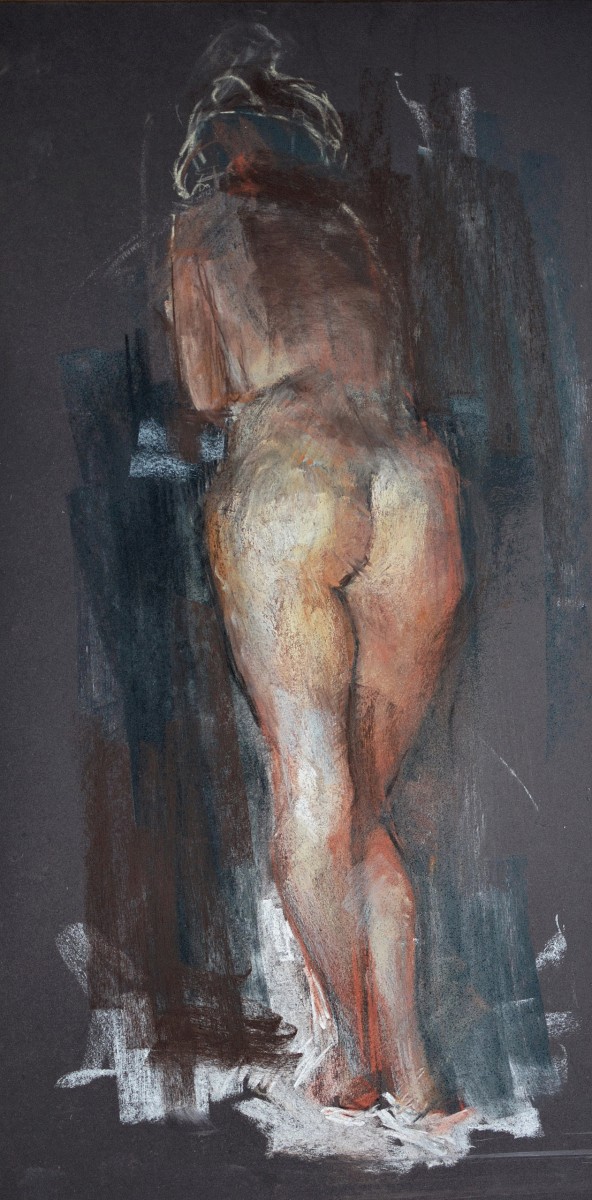 "Crochiu nud" by Cристина Сырбу, 2016, 600x300mm, пастель / бумага