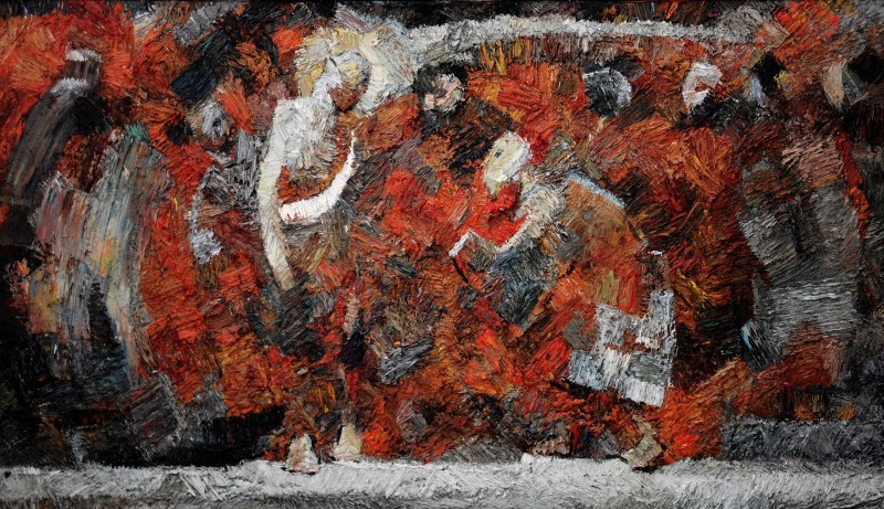 "Композиция. Продолжительный" by Ион Голубей, 520x950mm, масло / холст