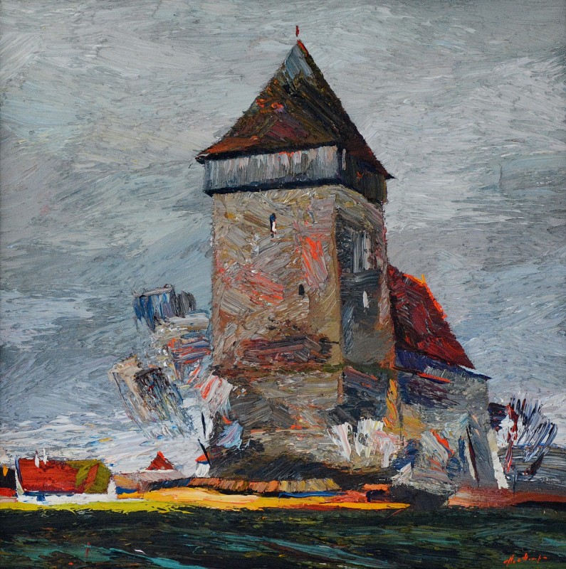 "Motiv. Netuș" by Anatol Ghimpu, 2006, 420x420mm, ulei pe pânză