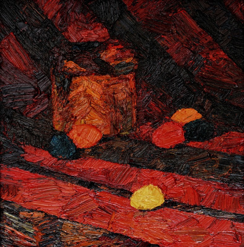 "Easter still life" by Oxana Țip, 2009, 420x420mm, oil on canvas