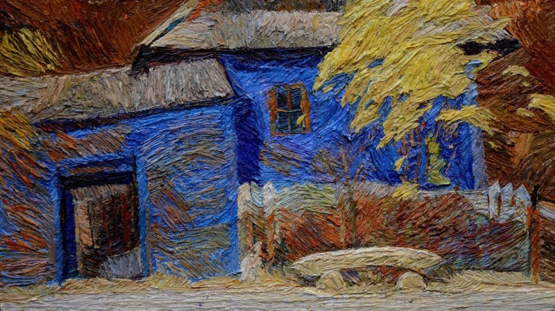 "Studiu" by Alexandra Clapatiuc, 2013, oil on canvas
