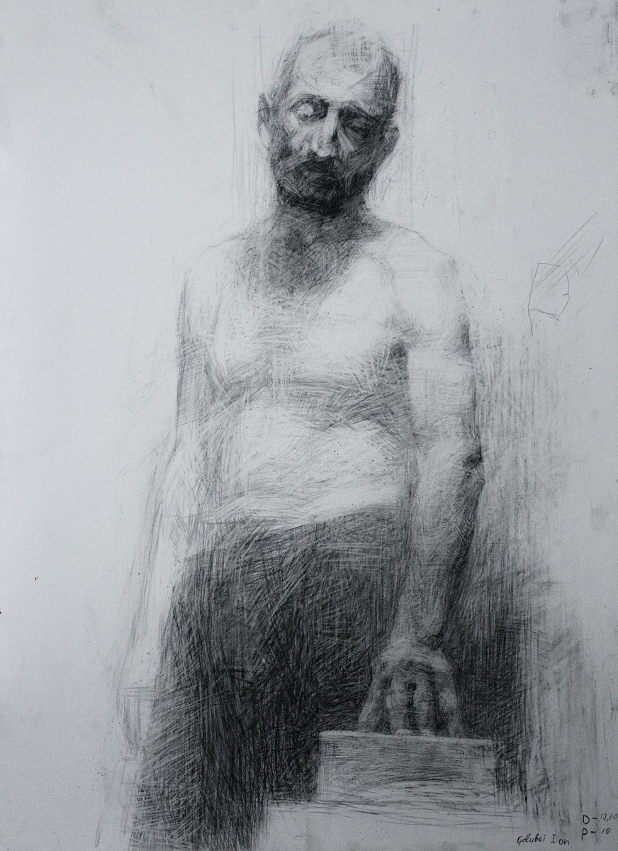 "Полу-обнаженка" by Ион Голубей, 2014