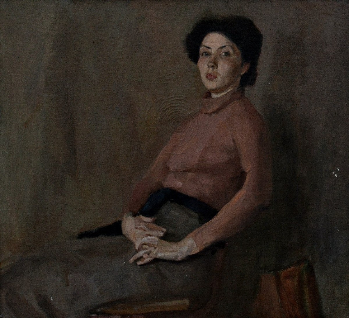 "Painting. Figure" by Serghei Școlnic, oil on canvas