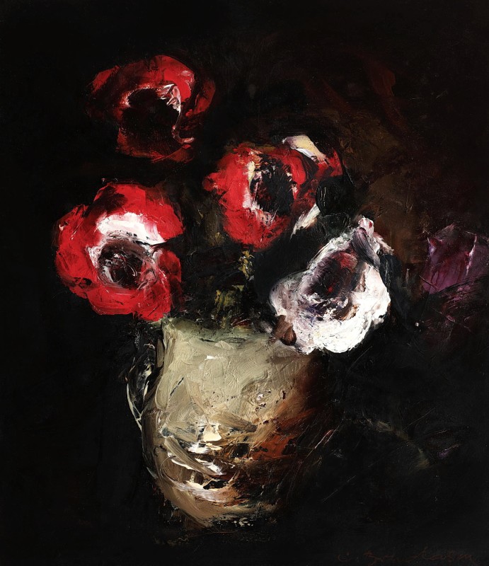 "Painting. Flowers" by Cornel Brudaşcu