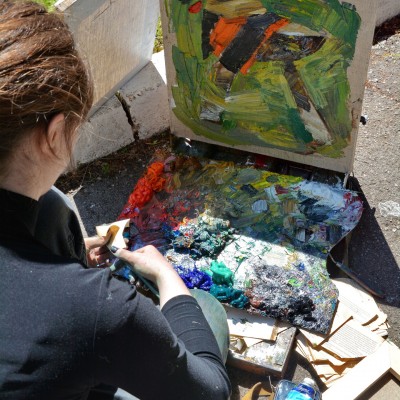 ... începutul practicii de pleinair de vară / clasa a VIII-a, a X-a și a XI-a. /