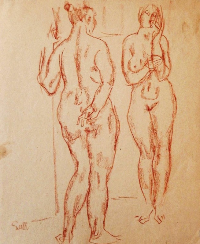 "Sketch. Nude" by Evsey Evseevich Moiseenko